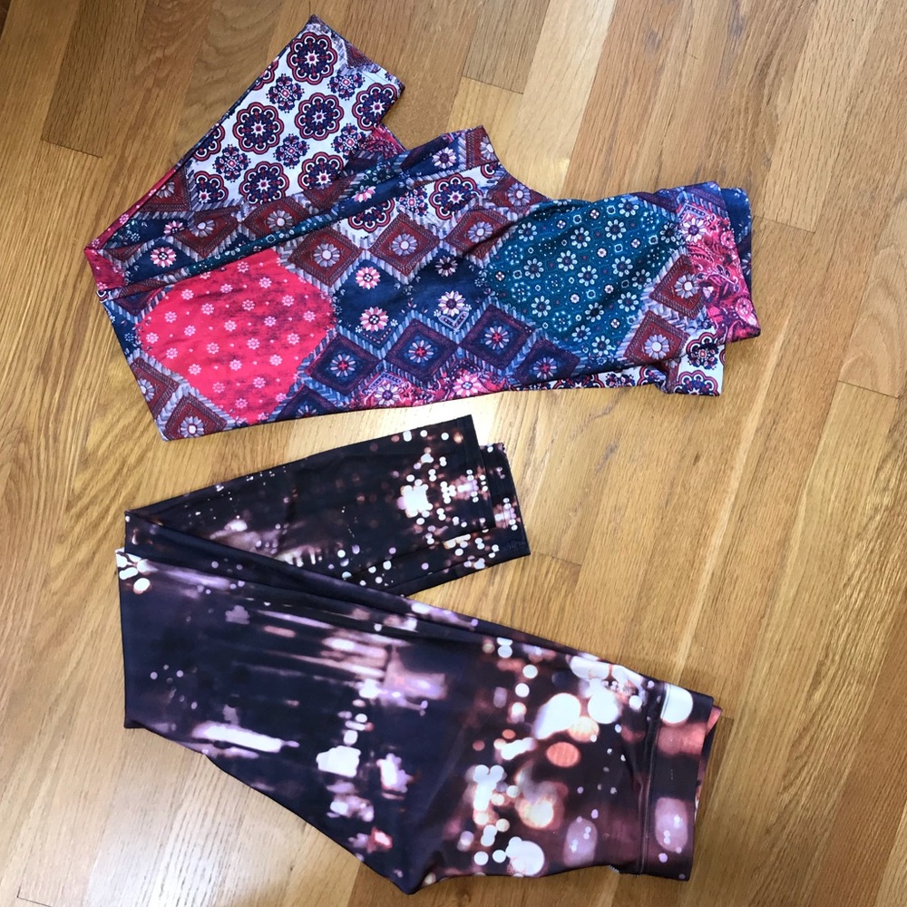 Athletic patterned leggings